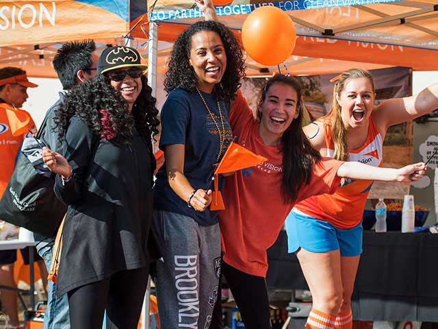Volunteers with World Vision Canada