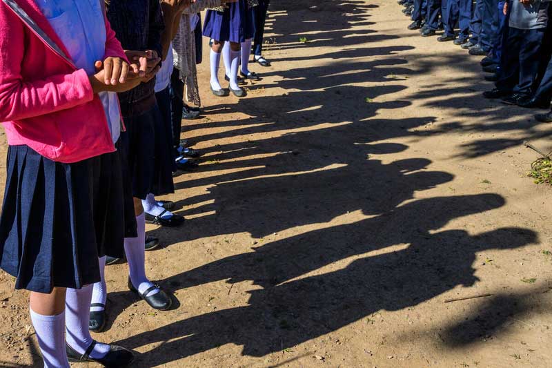Northern Triangle - Children lining up at school