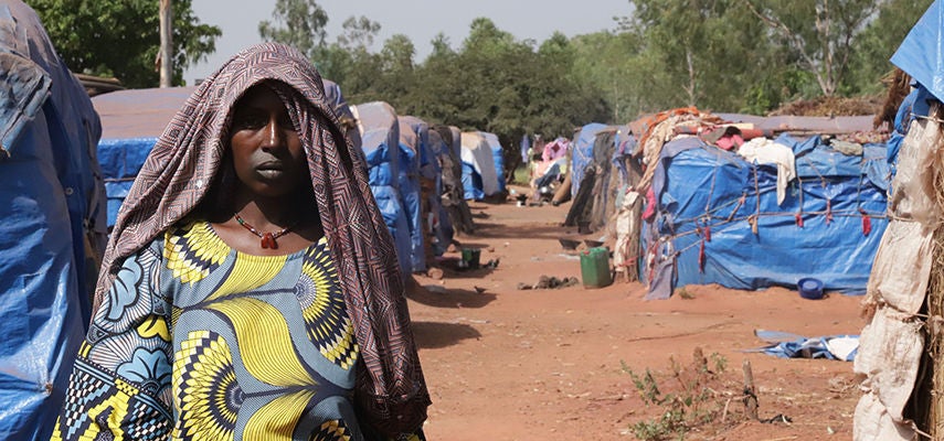 A woman from Mali wearing a head scarf