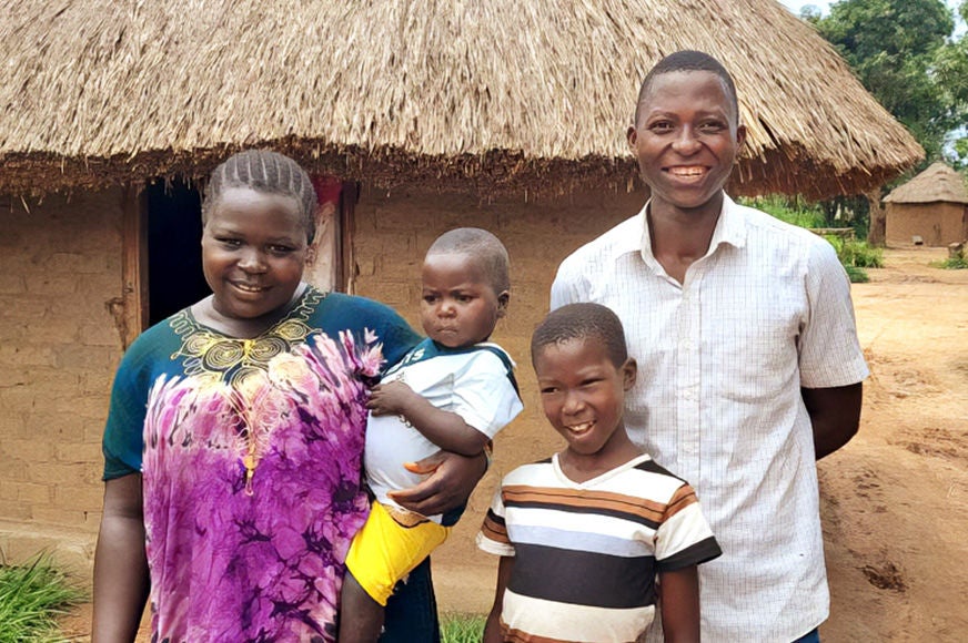 Paul, wife Cecilia and their two children, see a brighter future following their participation in the FEED II program.