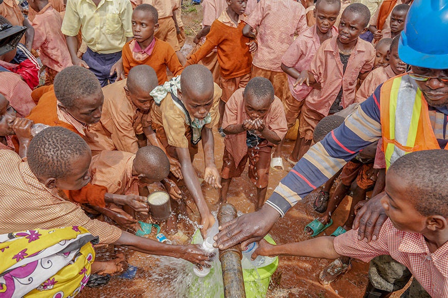 Installing a water well and two taps can provide clean, safe water for 3,080 people in Taveta, Kenya.