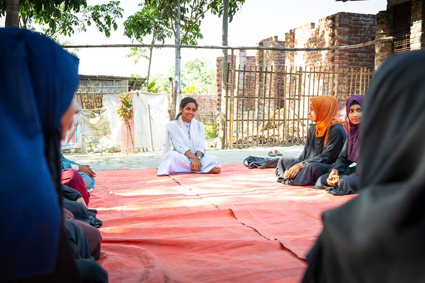 As a group facilitator, Maliha hopes what she shares with the girls will spread to their friends and family. Photo: Paul Bettings