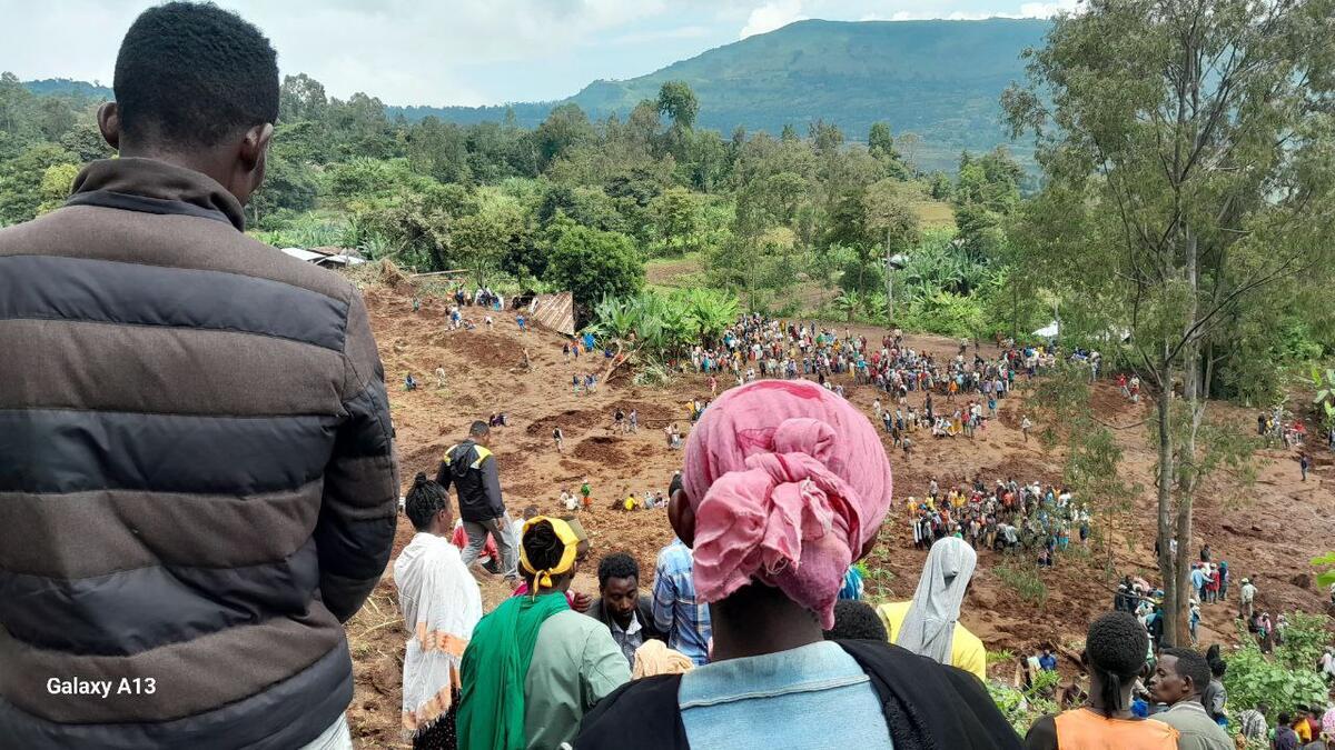 The area was evacuated, but people returned weeks later to grieve.  
