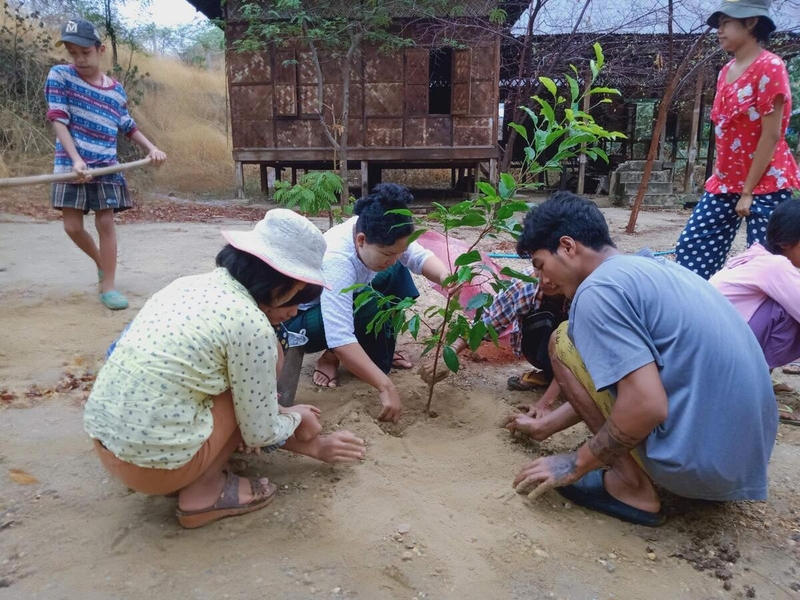 In Myanmar, high school students work together to help reverse deforestation in  programs supported by World Vision.  